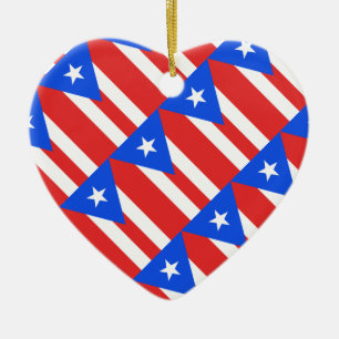 Puerto Rico Flag Keramisch Ornament