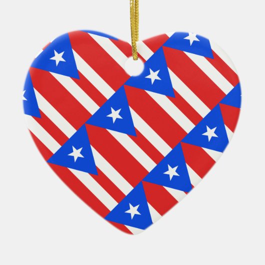 Puerto Rico Flag Keramisch Ornament (Voorkant)