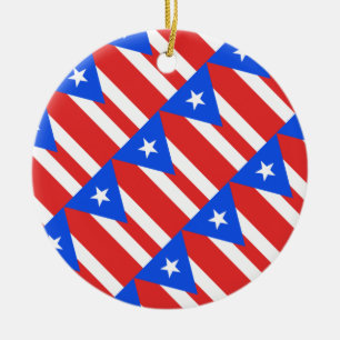 Puerto Rico Flag Keramisch Ornament