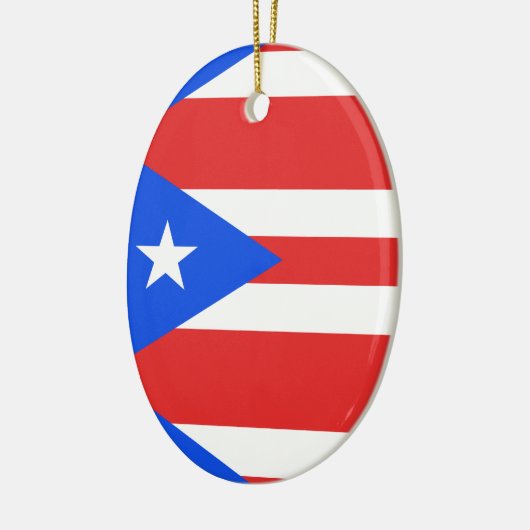 Puerto Rico Flag Keramisch Ornament (Links)