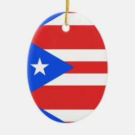 Puerto Rico Flag Keramisch Ornament