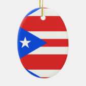 Puerto Rico Flag Keramisch Ornament (Achterkant)