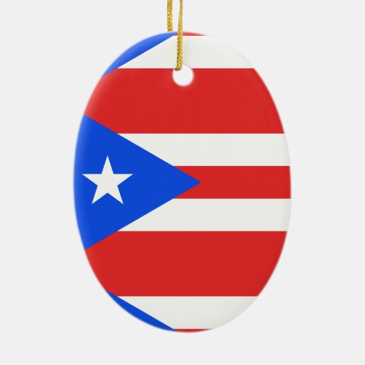 Puerto Rico Flag Keramisch Ornament (Achterkant)