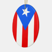Puerto Rico Flag Keramisch Ornament (Links)