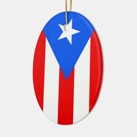 Puerto Rico Flag Keramisch Ornament (Links)