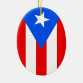 Puerto Rico Flag Keramisch Ornament (Achterkant)