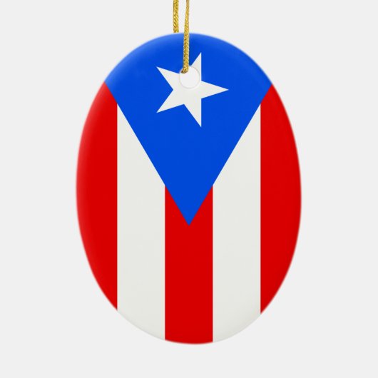 Puerto Rico Flag Keramisch Ornament (Achterkant)