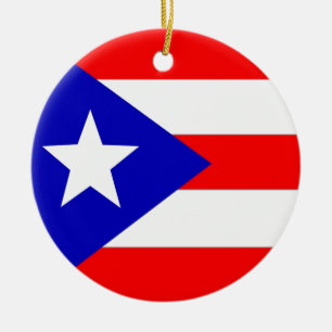 Puerto Rico Flag Keramisch Ornament