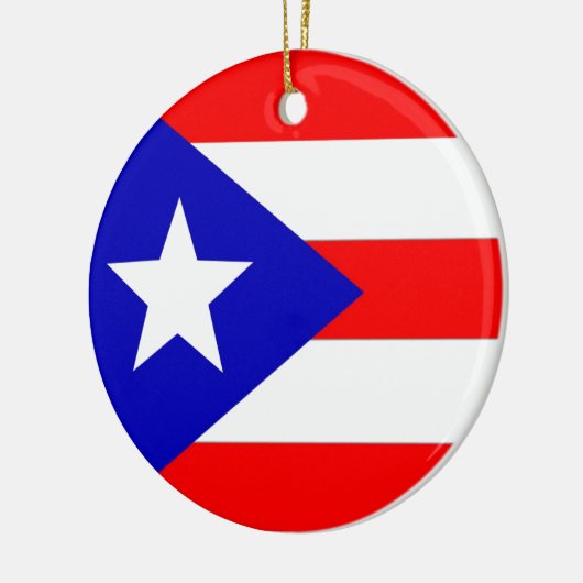 Puerto Rico Flag Keramisch Ornament (Links)