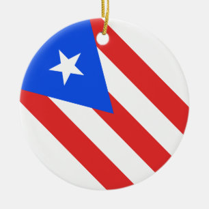 Puerto Rico Flag Keramisch Ornament