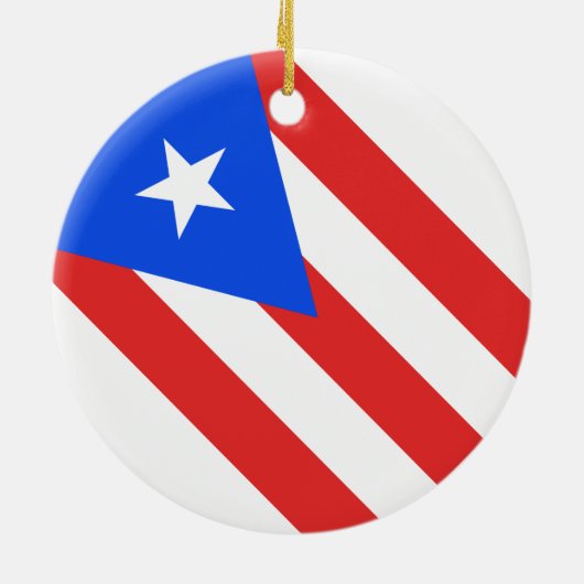 Puerto Rico Flag Keramisch Ornament (Achterkant)