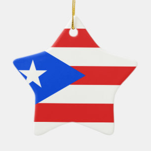 Puerto Rico Flag Keramisch Ornament