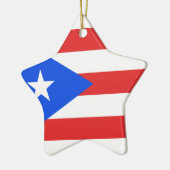Puerto Rico Flag Keramisch Ornament (Links)