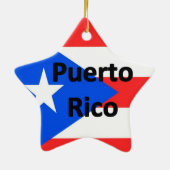 Puerto Rico Flag Keramisch Ornament (Achterkant)