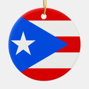 Puerto Rico Flag Keramisch Ornament