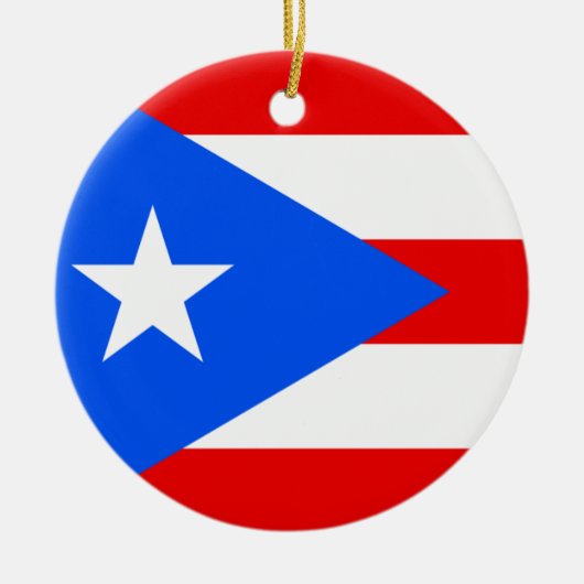 Puerto Rico Flag Keramisch Ornament (Voorkant)