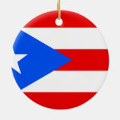 Puerto Rico Flag Keramisch Ornament (Achterkant)