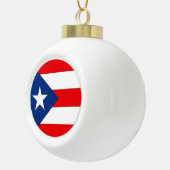 Puerto Rico Flag Keramische Bal Ornament (Rechts)