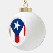 Puerto Rico Flag Keramische Bal Ornament (Rechts)