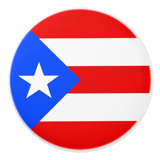 Puerto Rico Flag Keramische Knop (Voorkant)