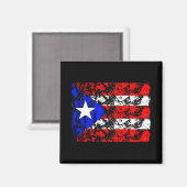 Puerto Rico Flag Magneet (Voorkant / Achterkant)