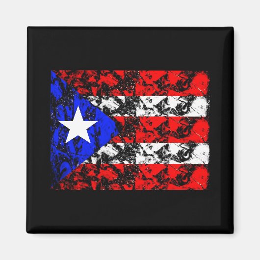 Puerto Rico Flag Magneet (Voorkant)