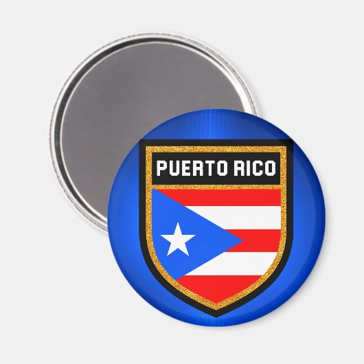 Puerto Rico Flag Magneet (Voorkant / Achterkant)