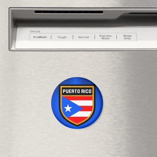 Puerto Rico Flag Magneet (Insitu (Vaatwasser))