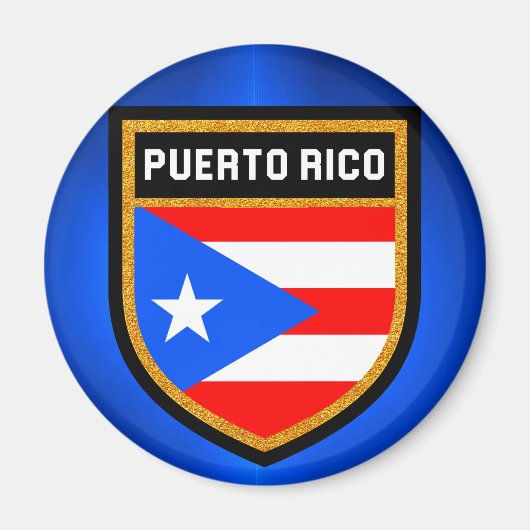 Puerto Rico Flag Magneet (Voorkant)
