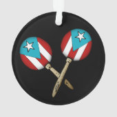 Puerto Rico Flag Maracas Ornament (achterkant)