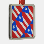 Puerto Rico Flag Metalen Ornament (Rechts)