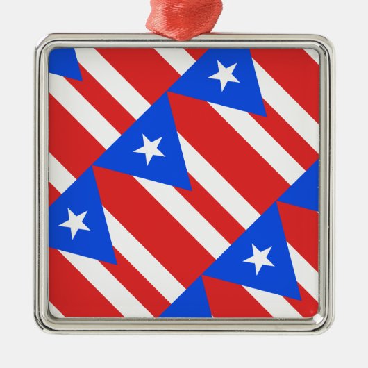 Puerto Rico Flag Metalen Ornament (Voorkant)