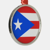 Puerto Rico Flag Metalen Ornament (Rechts)