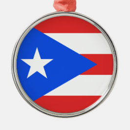 Puerto Rico Flag Metalen Ornament