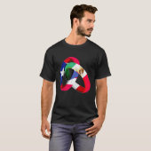 Puerto Rico Flag Mexico Groene huwelijkshuwelijk T-shirt (Voorkant volledig)