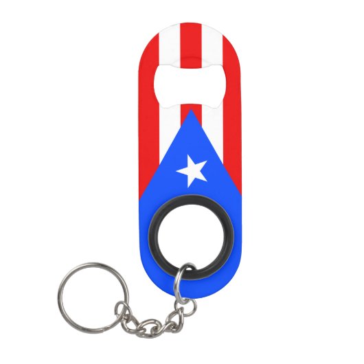 Puerto Rico Flag Mini Flessenopener (Voorkant)