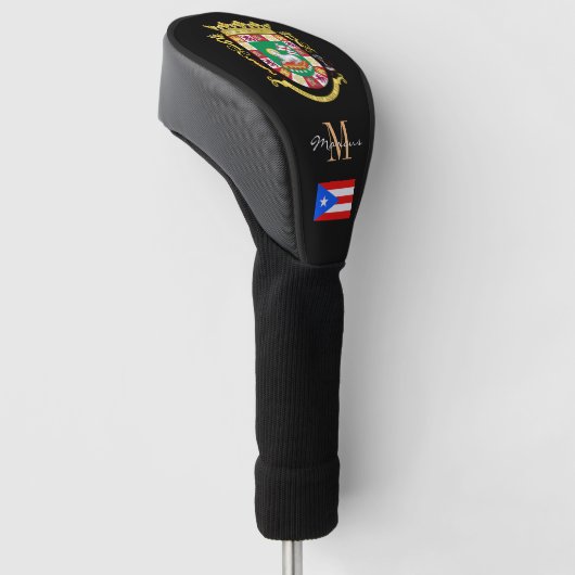 Puerto Rico & Flag Monogrammed Golf Clubs Hoesjes Golfheadcover (Schuin)