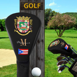 Puerto Rico & Flag Monogrammed Golf Clubs Hoesjes Golfheadcover
