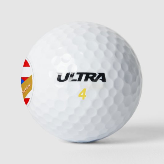 Puerto Rico Flag, Monogrammed Willson Ultra Golfballen (Logo)