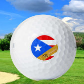 Puerto Rico Flag, Monogrammed Willson Ultra Golfballen