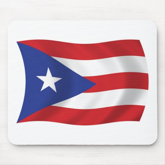 Puerto Rico Flag Mousepad Muismat (Voorkant)