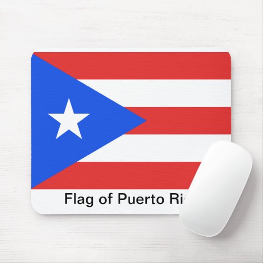 Puerto Rico Flag Muismat (Met muis)