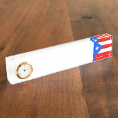 Puerto Rico Flag Naambordje (Zijkant)