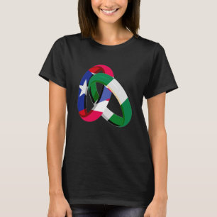 Puerto Rico Flag Nigeria Groene huwelijkshuwelijk T-shirt