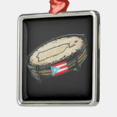 Puerto Rico Flag Pandera Metalen Ornament (Links)