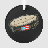 Puerto Rico Flag Pandera Ornament (achterkant)