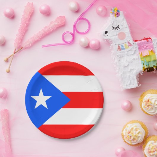 Puerto Rico Flag Papieren Bordje (Feest)