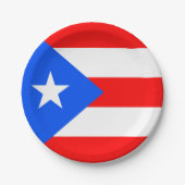 Puerto Rico Flag Papieren Bordje (Voorkant)