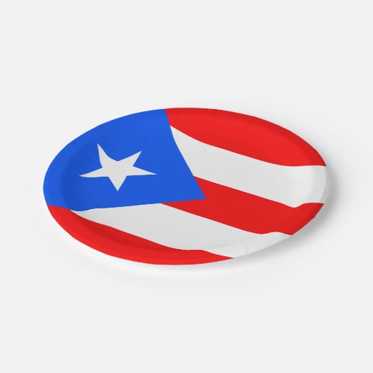 Puerto Rico Flag Papieren Bordje (Gekanteld)