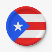 Puerto Rico Flag Papieren Bordje (Voorkant)